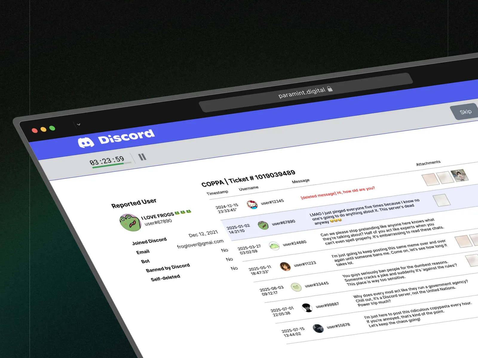 Discord Trust & Safety tools dashboard